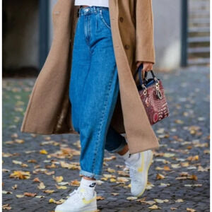 Michael Kors y2k 90's Carrot Pleated Tapered Mom Baggy Jeans Retro Blue 10 NWT